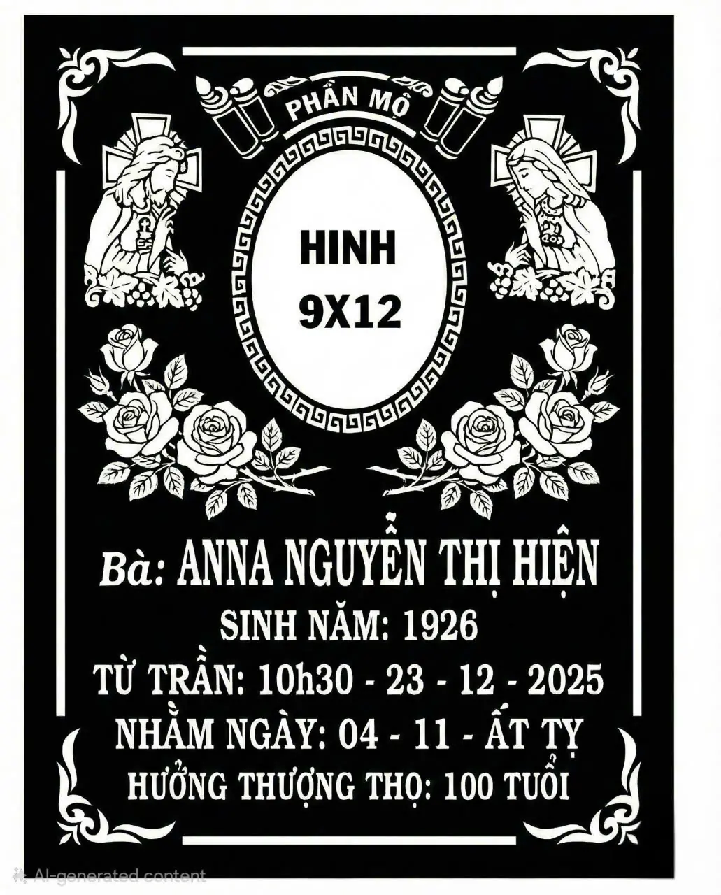 Mẫu bia công giáo