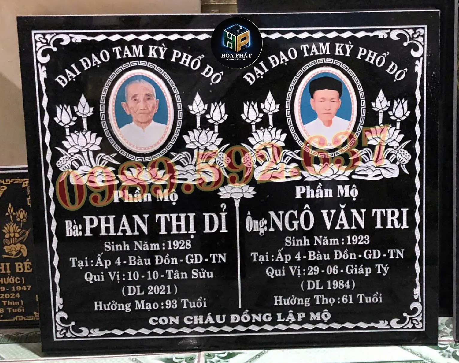 Mẫu bia đôi đạo cao đài